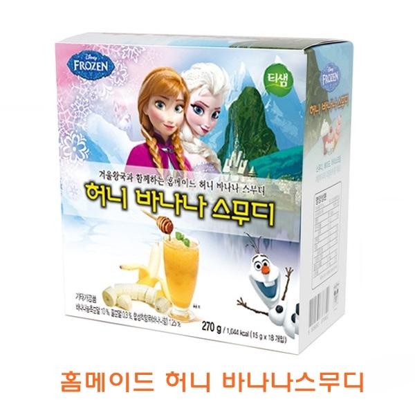 홈메이드 허니 바나나스무디]바나나스무디/15gx18개입/유산균함유/요거트라떼/과일스무디/아이스크림