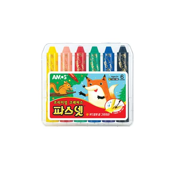 아모스 파스넷 프리미엄 크레파스 6색