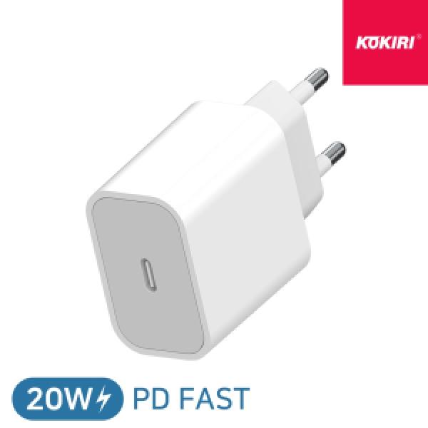 [코끼리] 가정용 GaN PD 20W C타입 1포트 고속 충전기 (케이블 미포함)