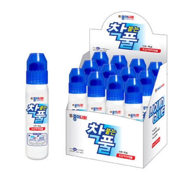 종이나라 착 붙는 착풀 액체풀 70ml (12개입)