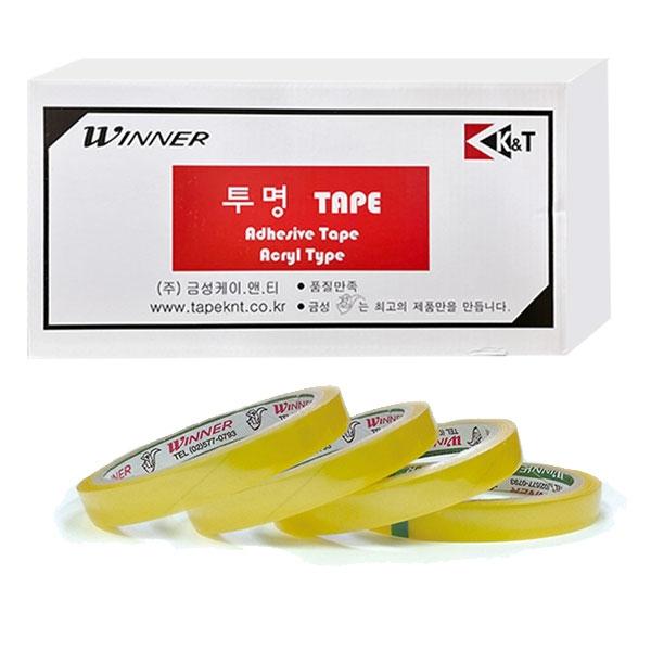 OPP 투명 박스테이프 4절 12mm*25M (1박스 50개입)