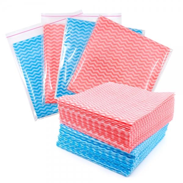 kimspp 물결행주(대)포장100P 38x38cm 비스코스행주 판촉 홍보 행사용