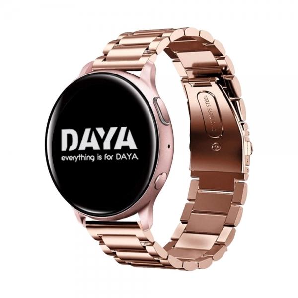 DAYA 갤럭시워치 5 4 3 스트랩 20mm 로즈 메탈 스트랩 밴드
