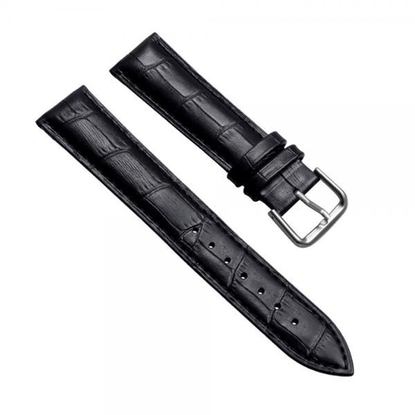 DAYA 갤럭시워치 5 4 3 스트랩 20mm 블랙 가죽 스트랩 밴드