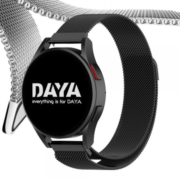 DAYA 갤럭시워치 5 4 3 스트랩 20mm 블랙 밀레니즈루프 밴드 스트랩