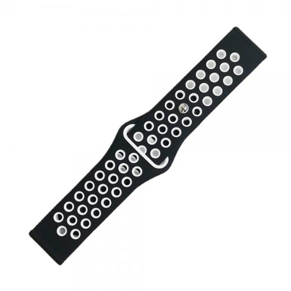 DAYA 갤럭시워치 5 4 3 스트랩 20mm 블랙화이트 스포츠 밴드 스트랩