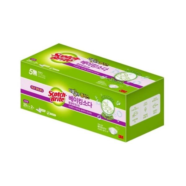 스카치브라이트 일회용 물걸레 청소포 50매 x2개