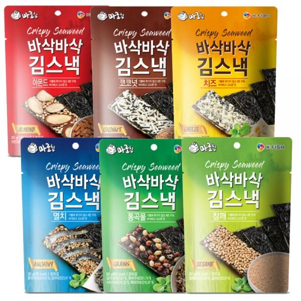 [명품김] 마로칩 맥주안주 김스낵 6가지 맛