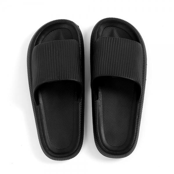 통굽 논슬립 슬리퍼 발편한 슬리퍼(265-270mm 블랙)