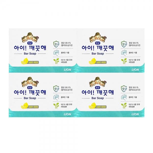 아이깨끗해 비누 상큼한 레몬향 100g x 4개