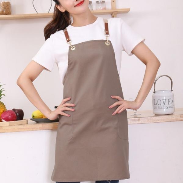 데일리 빠른건조 주방 캔버스 앞치마(라이트브라운)