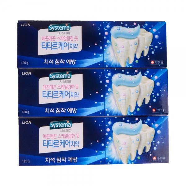 시스테마 타타르케어 치약  120g 3입