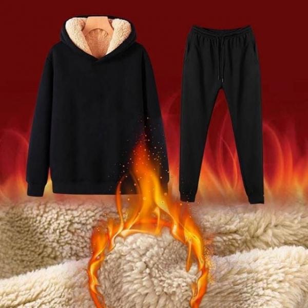 남성 기모추리닝 융털안감 도톰 후드 조거팬츠 세트