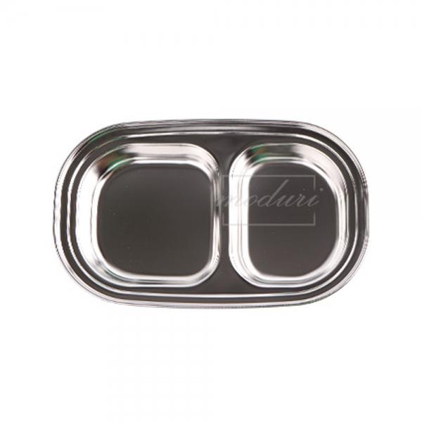 채원 스텐 직사각 어린이집간식식판 2구