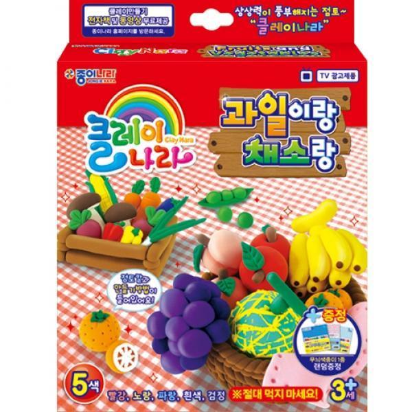 535A] 6000 클레이나라 과일이랑채소랑 (5개세트)