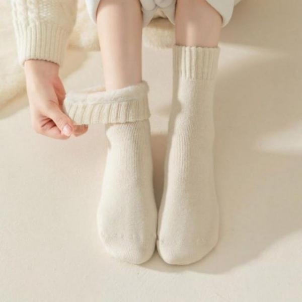 중목 테리 기모 양말 따뜻한 패션 겨울철 X3켤레 중목 따뜻 여자 겨울 잡화 여성 따뜻한 테리 스포츠