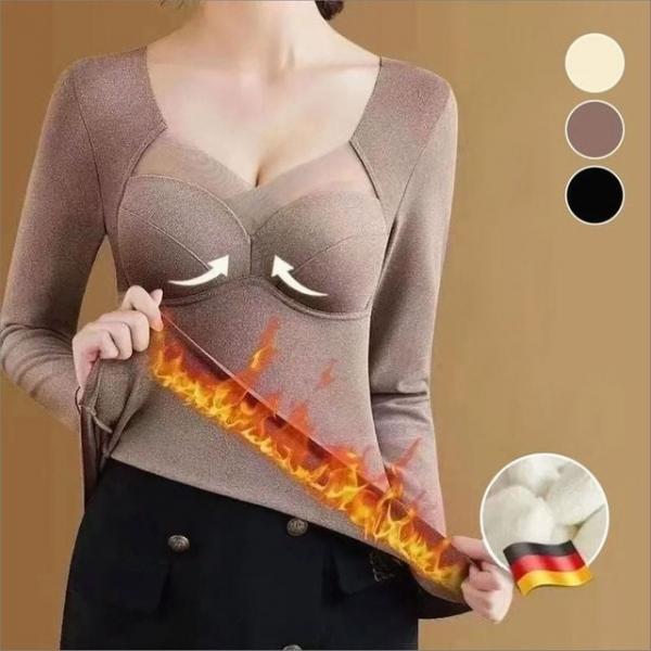 캡내장 겨울내복 여성 브라내의 피치기모 이너웨어