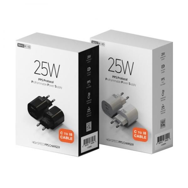 맥로이드 PPS PD 25W ★Cto8 분리형 초고속 가정용 충전기 - ★PD C to 8 (5V 3A)