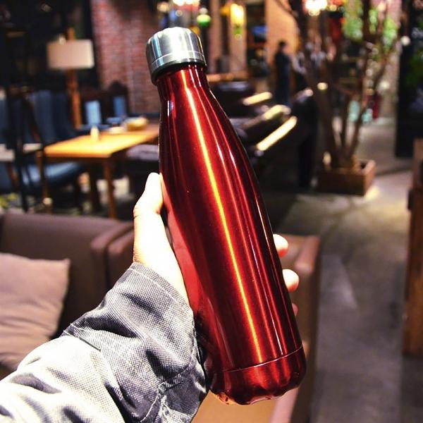 휴대용 스포츠 진공 보온병 보온물병 (500ml 레드)