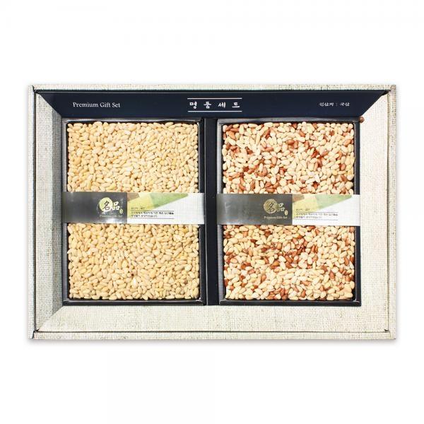 영동 사각 견과 백잣 황잣 400g 설 추석 선물 세트