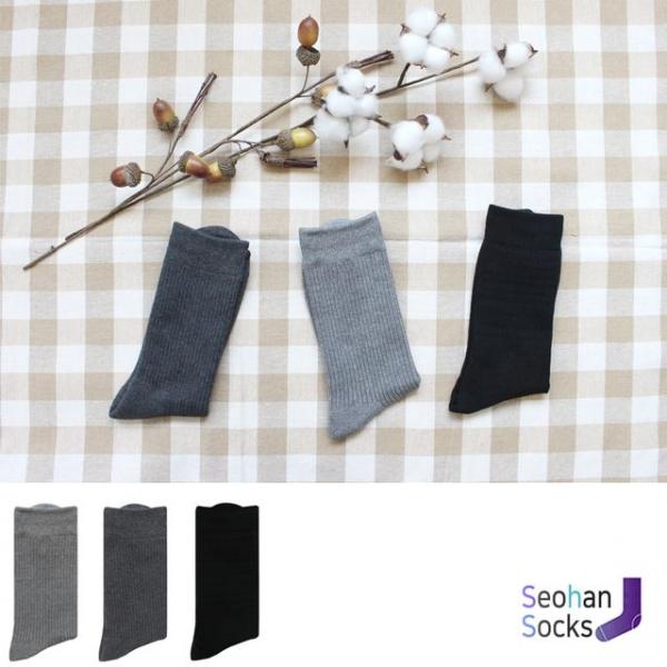 남자 파일 테리 골지 기모 두꺼운 양말 1족