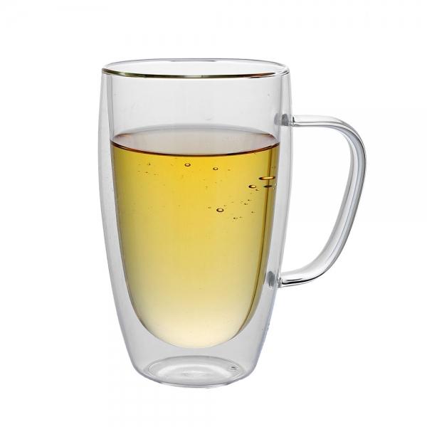 [로하티]크리스 이중 유리컵(450ml) 손잡이컵