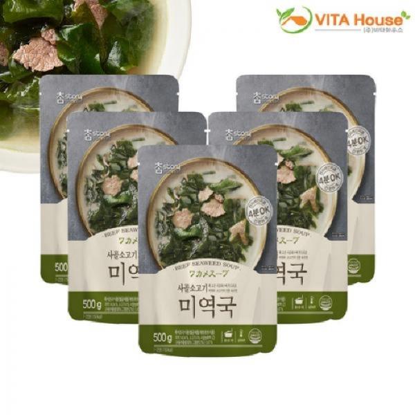 참스토리 사골소고기 미역국 500g 5개 캠핑 간단 V