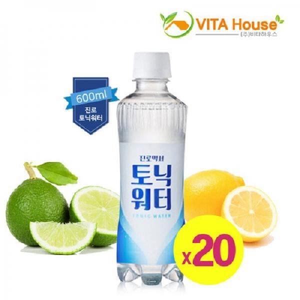 진로 토닉워터 600ml 20개 레몬라임향 위스키 탄산 V