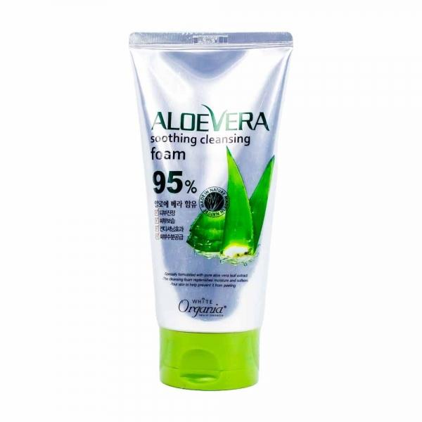 화이트 오가니아 알로에 베라 수딩 클렌징 폼 130ml 피부진정 보습 8454987
