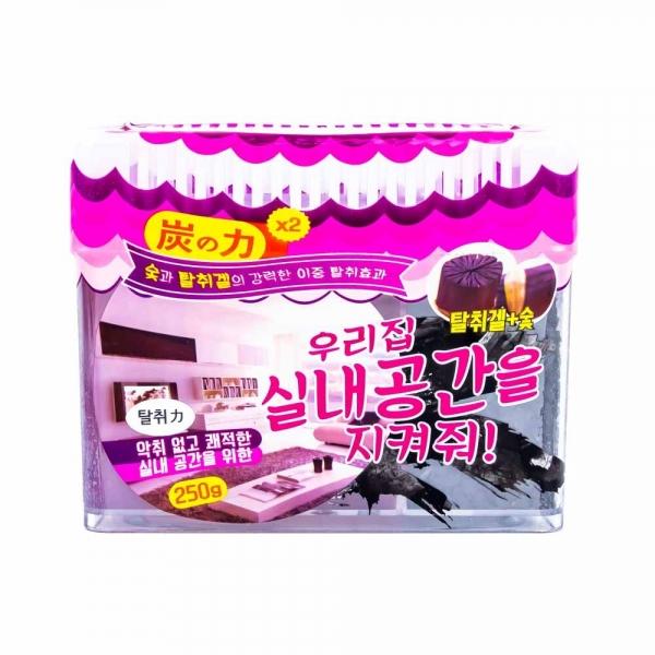 숯의 힘 우리집 실내공간을 지켜줘 탈취 숯 250g 악취 냄새제거 667103