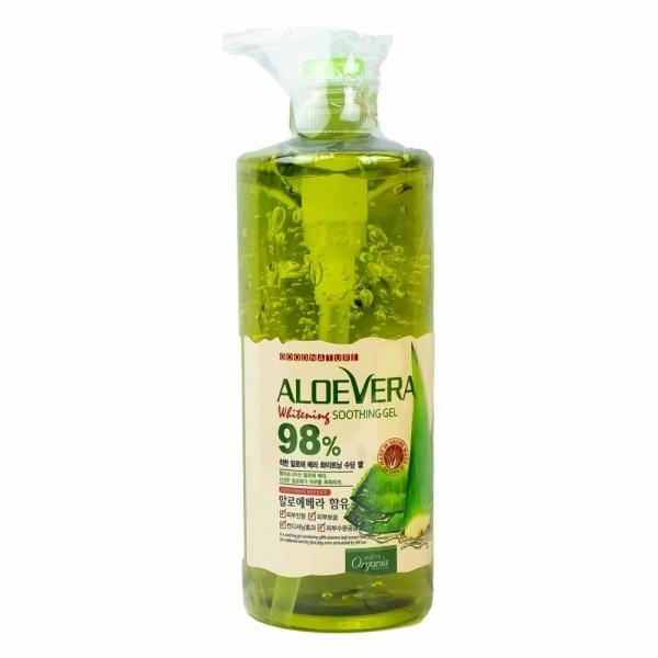 착한 알로에 베라 화이트 오가니아 수딩 젤  98 펌프형 페이스 앤 바디 피부진정 보습 400ml 457384