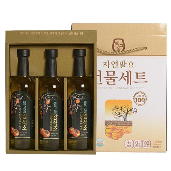[샘고을 감식초명인선물SET 3호_(감식초380ml x 3EA)]