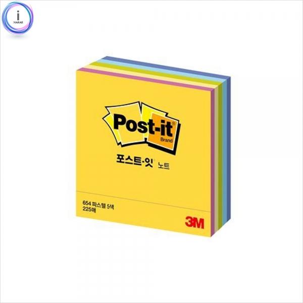 f16 포스트잇노트CT-654-33 파스텔5색76X76mm 225매