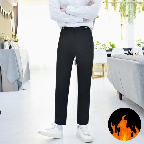 [빅사이즈] 허리조절 기모 블랙 교복바지 남자