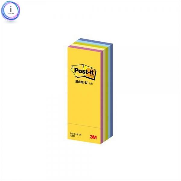 f16 포스트잇노트CT-613 파스텔5색25x76mm 225매