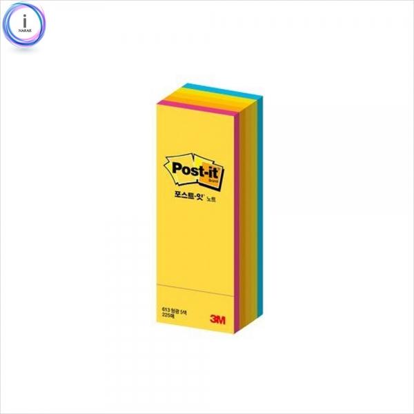 f16 포스트잇노트CT-613 형광5색25x76mm 225매