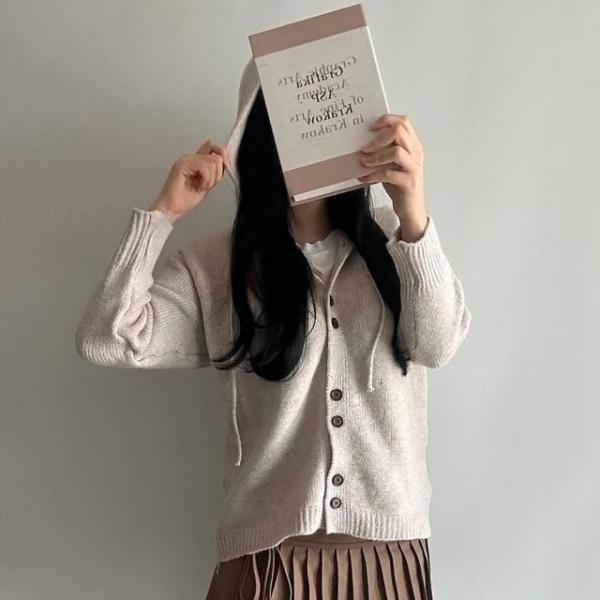 보카후드가디건 오버핏 박시 니트 데일리 가을 꾸안꾸 카디건 패턴가디건 가을 박디건 니트가디건
