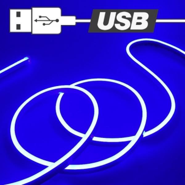 USB전원타입 실리콘면발광V3 LED바 블루LED 길이선택가능