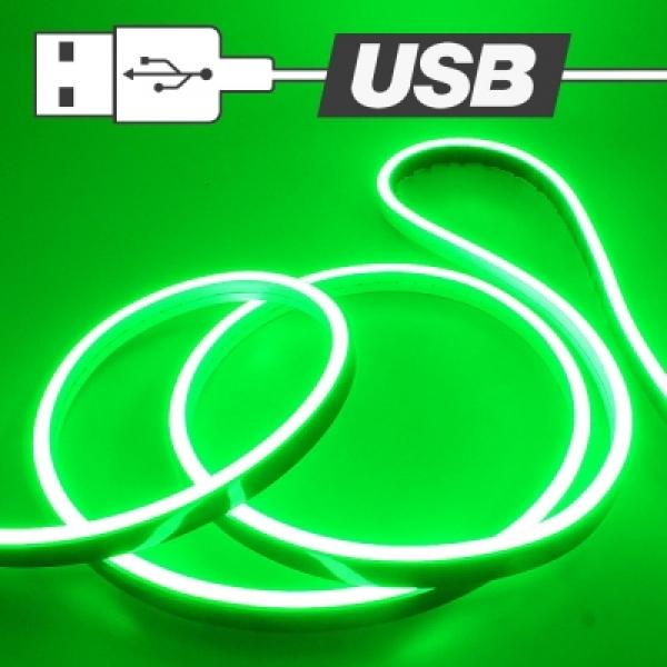 USB전원타입 실리콘면발광V3 LED바 그린LED 길이선택가능