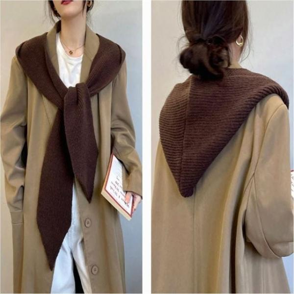 여성 니트 후드머플러 후드숄 레이어드 겨울 보온 5색