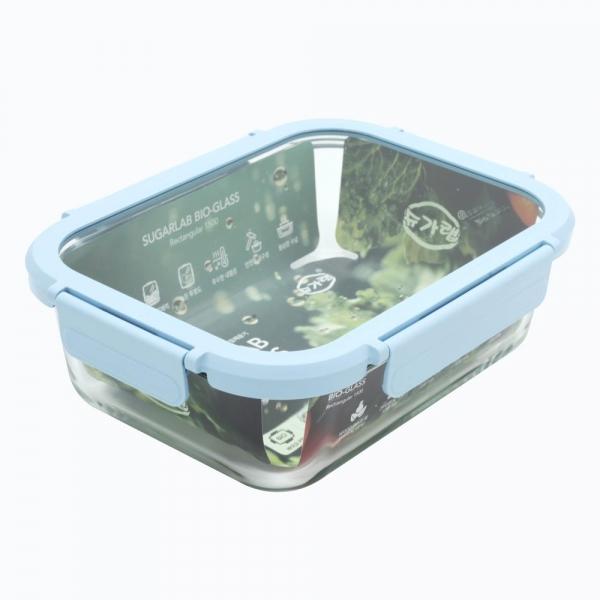 슈가랩 로우카본 글라스 밀폐용기 직사각 1500ml 녹색인증상품
