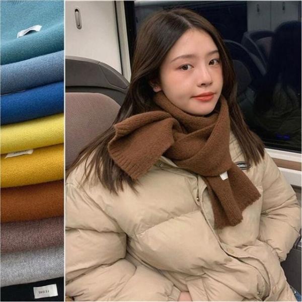 남녀 니트 단색 목도리 베이직 겨울 무지 머플러