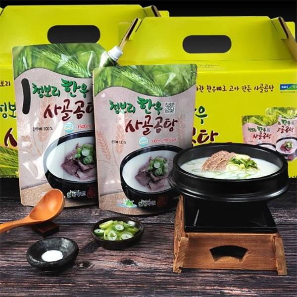 (플러스선물세트 2)한우사골곰탕1000ml X 5팩 X 2박스