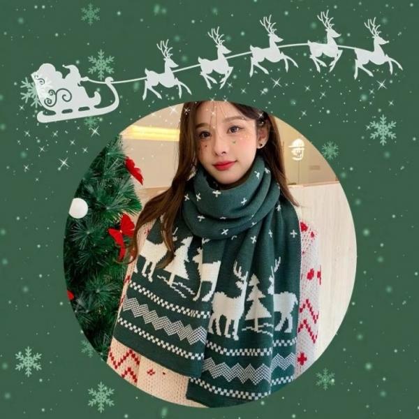 [지앤지]크리스마스 목도리   성탄머플러   성탄아이템   니트 목도리   루돌프 목도리   겨울