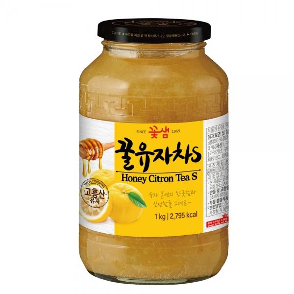꽃샘 꿀 유자차S 1kg 액상차