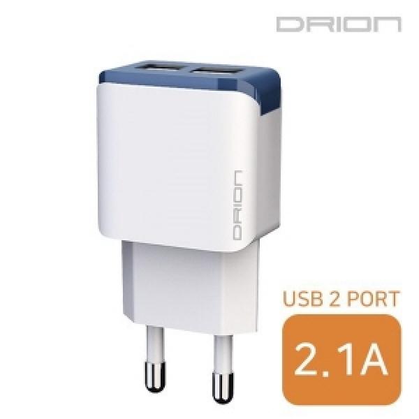 [드리온] USB 2포트 가정용 충전기 2.1A (케이블 미포함)