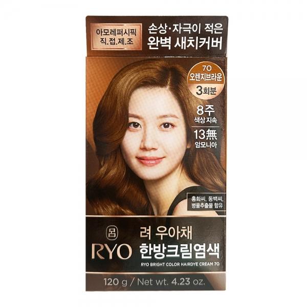 려 우아채 멋내기 새치크림 7O-오렌지브라운 3회분