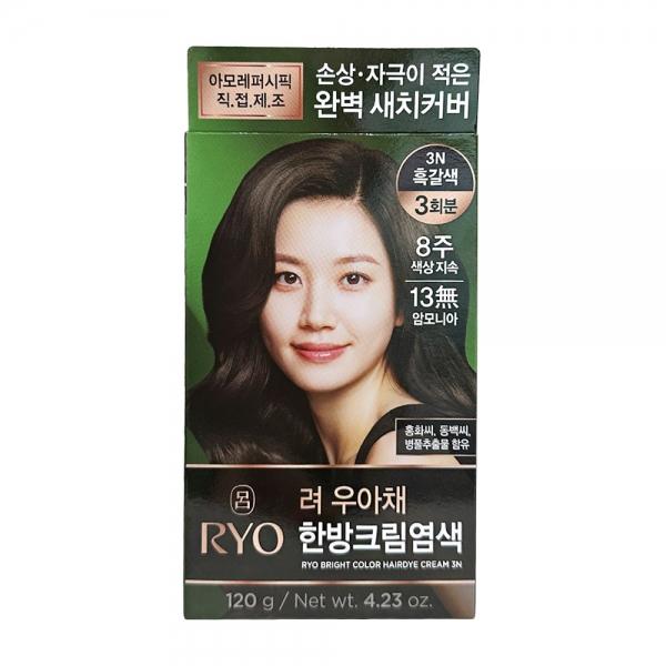려 우아채 멋내기 새치크림 3N-흑갈색 3회분
