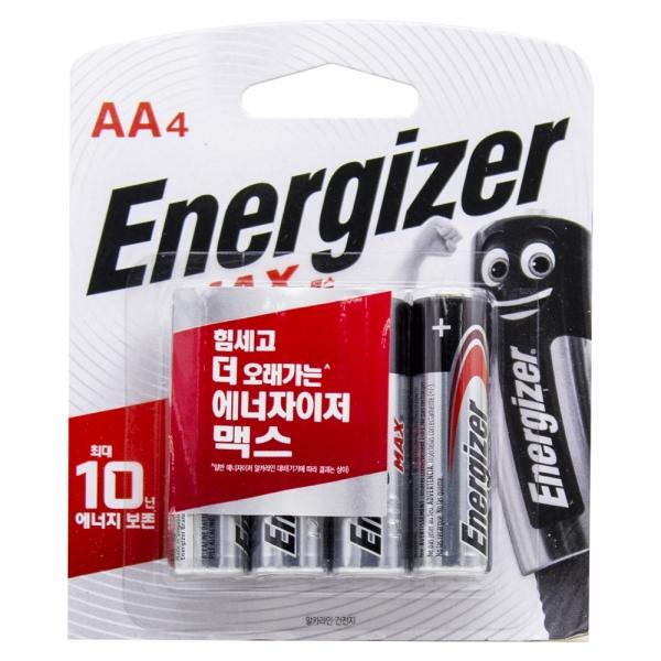 에너자이저 알카라인 맥스 건전지 AA 4개