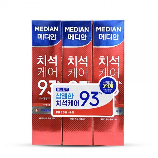 메디안 치석 케어 구취제거 치약 120g 3개입